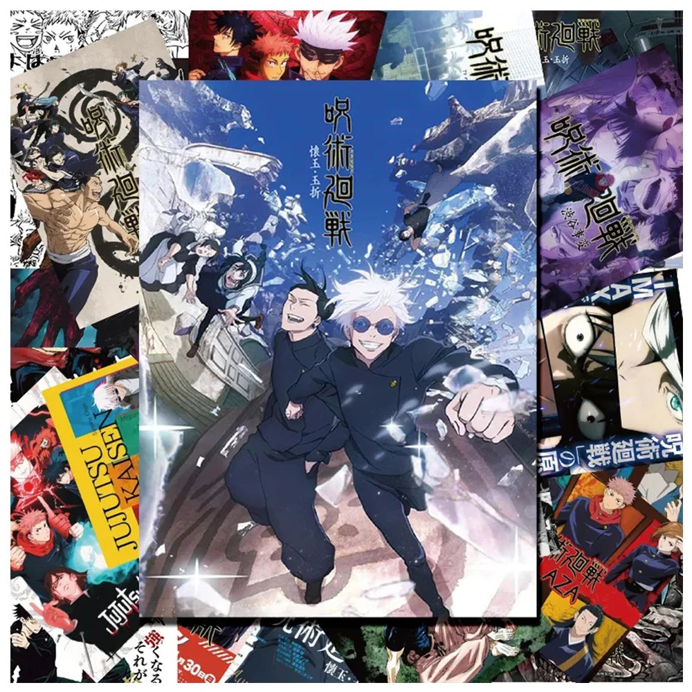 10/30/60Pcs Cool Jujutsu Kaisen Anime Poster Stickers Satoru Gojo Cartoon Graffiti Decals Phone Laptop Diary Waterproof Sticker