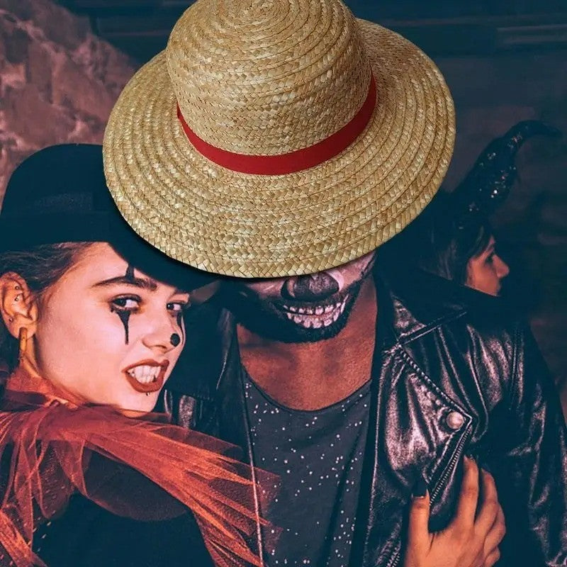 Luffy Straw Hat Anime Cartoon Cosplay Caps Sun Sunshade Parent-Child Hat