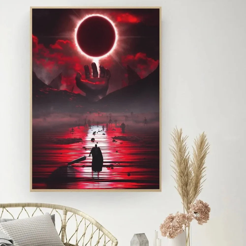 Berserk Japanese Anime Poster DIY Vintage Movie Poster Wall Art Painting Study Stickers Small Szie Wall Painting