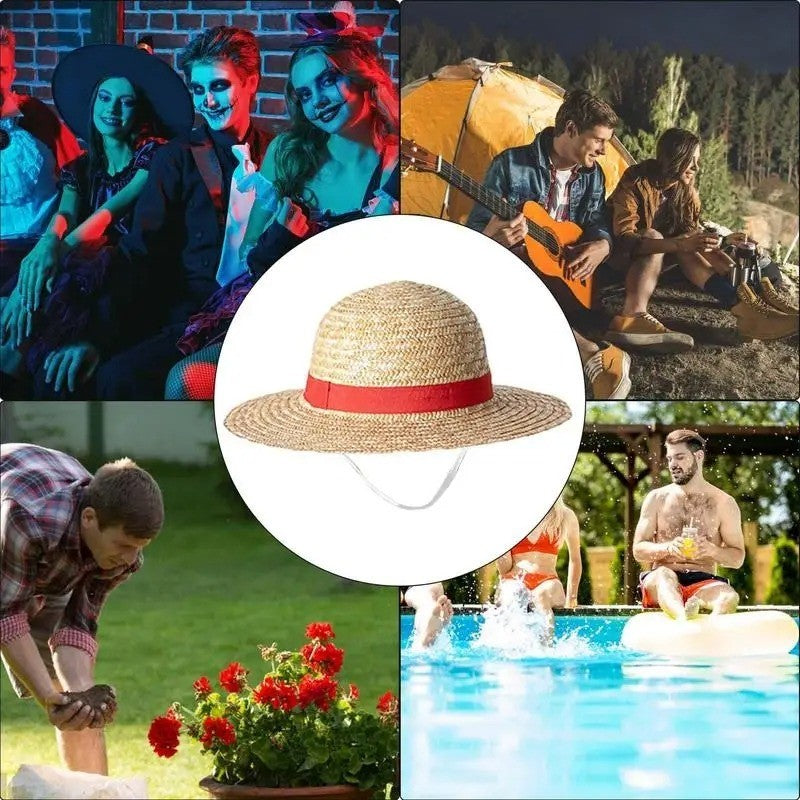 Luffy Straw Hat Anime Cartoon Cosplay Caps Sun Sunshade Parent-Child Hat