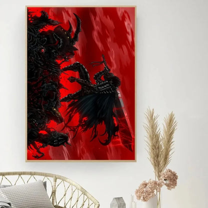 Berserk Japanese Anime Poster DIY Vintage Movie Poster Wall Art Painting Study Stickers Small Szie Wall Painting