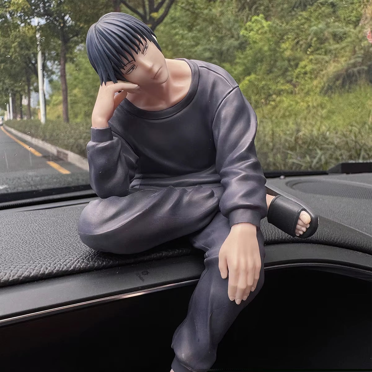 Anime JJK Figures Toji Fushiguro Sitting Pose Model Action Figure Toy Gift Peripheral Collection Home Decor Fushiguro Toji Doll