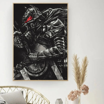 Berserk Japanese Anime Poster DIY Vintage Movie Poster Wall Art Painting Study Stickers Small Szie Wall Painting