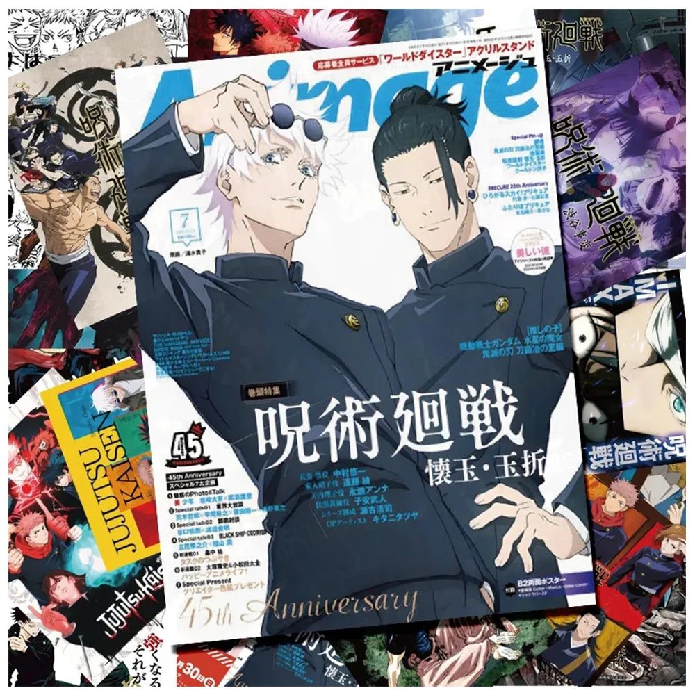 10/30/60Pcs Cool Jujutsu Kaisen Anime Poster Stickers Satoru Gojo Cartoon Graffiti Decals Phone Laptop Diary Waterproof Sticker