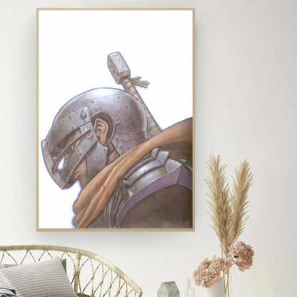 Berserk Japanese Anime Poster DIY Vintage Movie Poster Wall Art Painting Study Stickers Small Szie Wall Painting